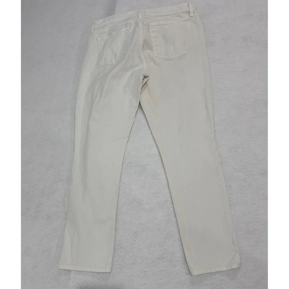 J.Crew Toothpick Jeans White Slim Fit Denim Pants Women‎ Size 27 Mid Rise 29861